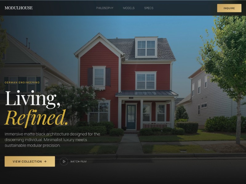 Preview for ModulHouse Premium Architectural Landing Page Template