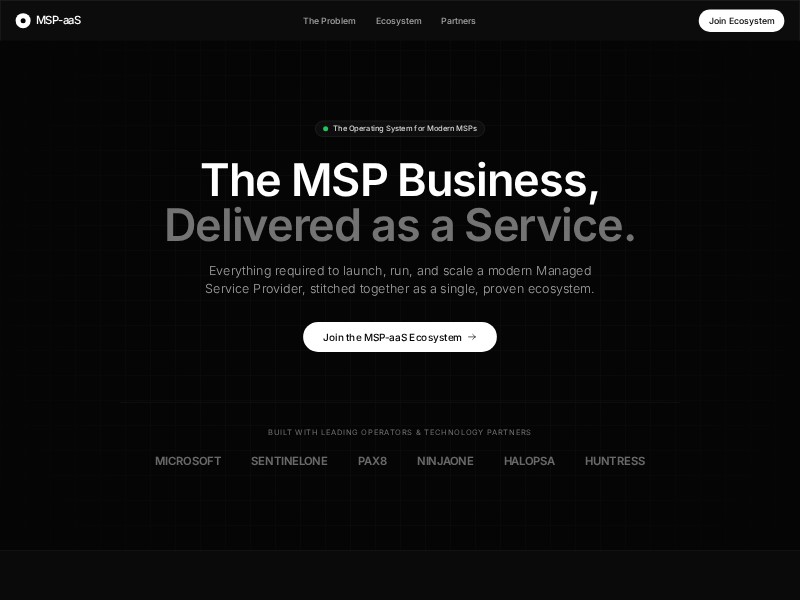 Preview for MSP-aaS SaaS Landing Page Template