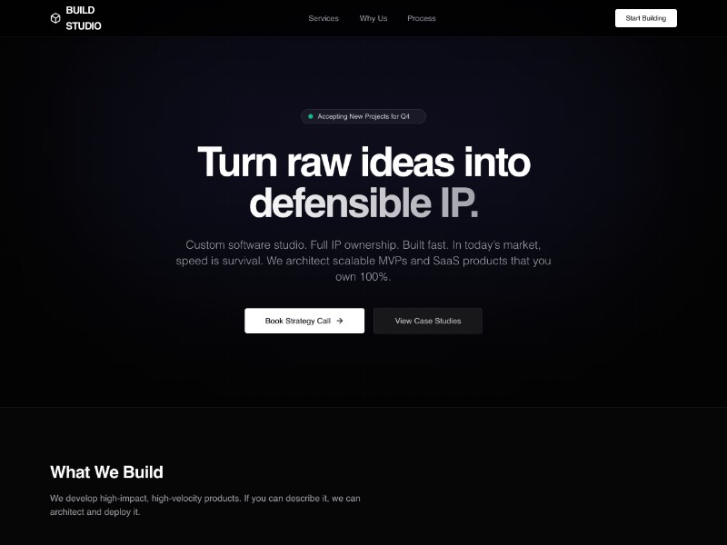 Preview for MVP & SaaS Studio Landing Page Template