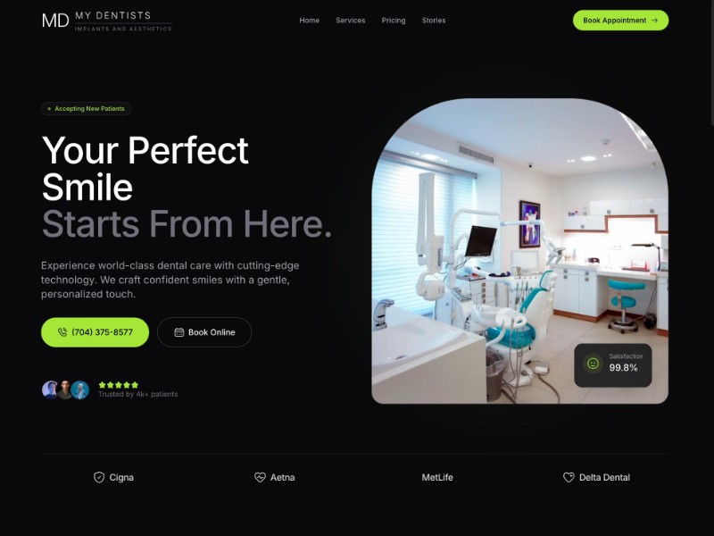 Preview for Dental Clinic Landing Page Template