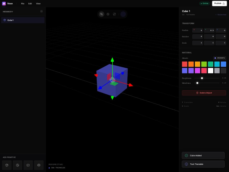 Preview for Neon 3D Engine Interface Template