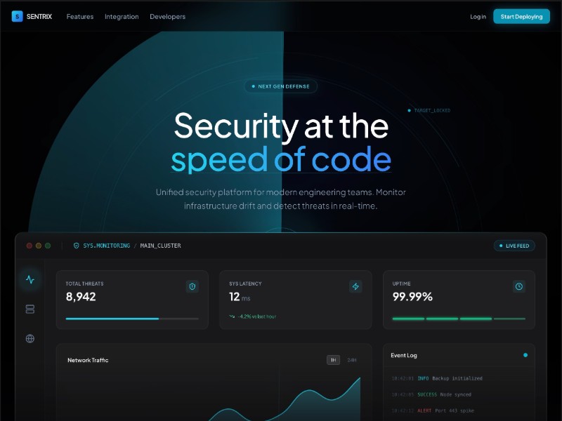 Preview for Cybersecurity SaaS Landing Page Template