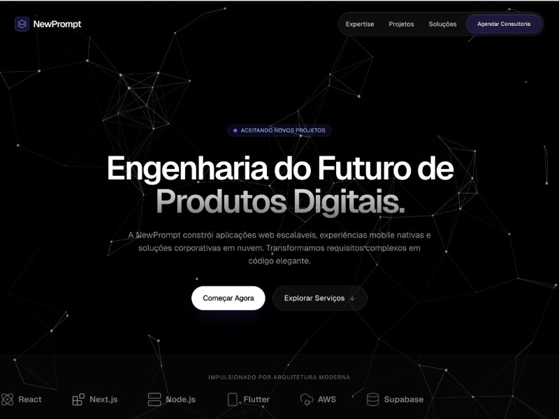 Preview for NewPrompt Software Agency Landing Page Template