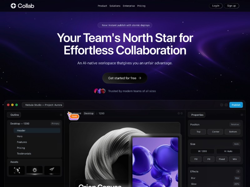 Preview for Nexus AI Conversational SaaS Landing Page Template