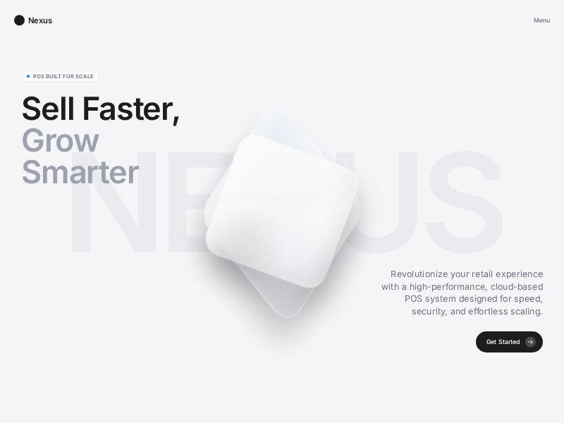 Preview for Nexus Retail POS Landing Page Template
