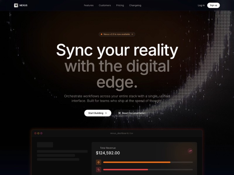 Preview for Nexus SaaS Landing Page Template