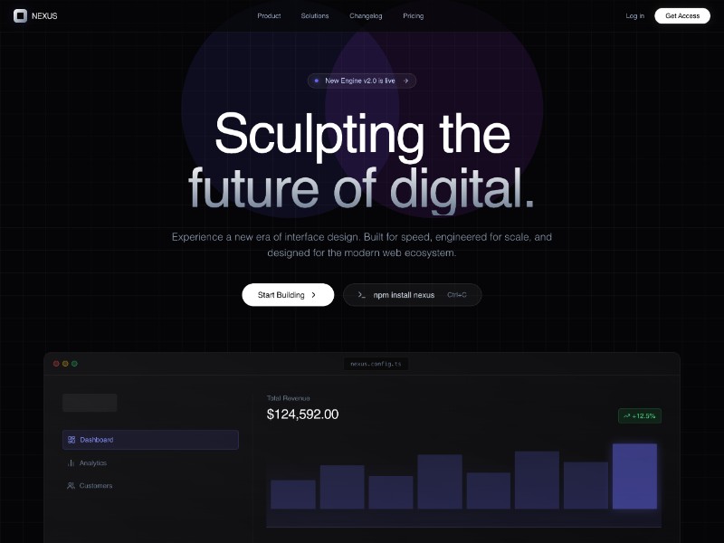 Preview for Nexus SaaS Landing Page Template
