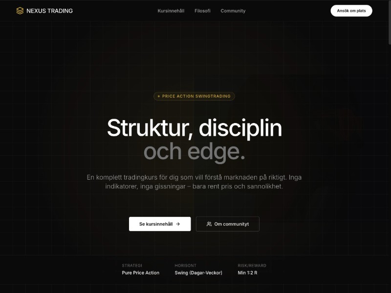 Preview for Trading Course Landing Page Template