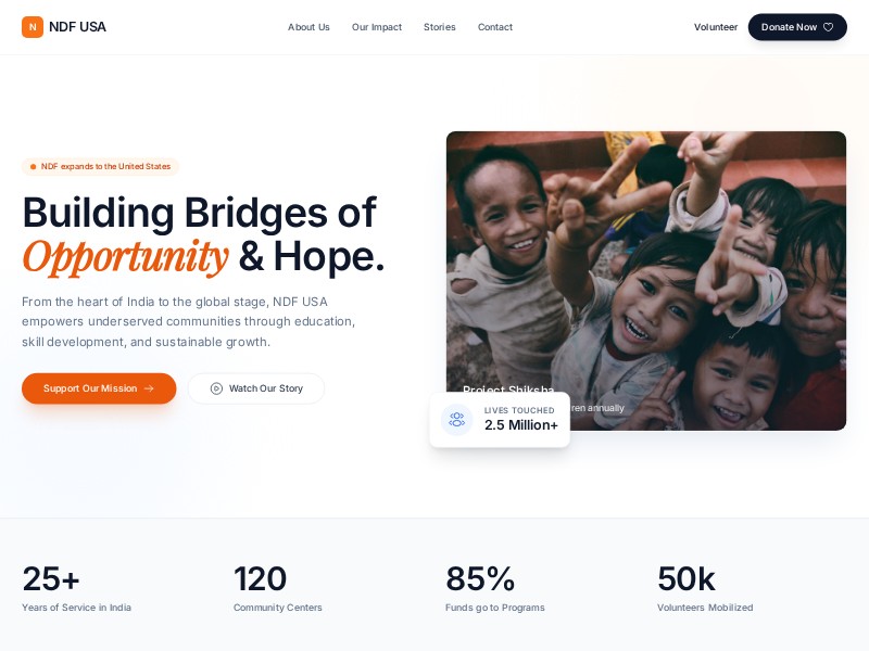 Preview for Non-profit Charity Landing Page Template