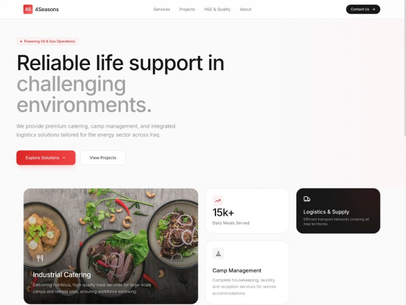 Preview for Oil & Gas Life Support Landing Page Template