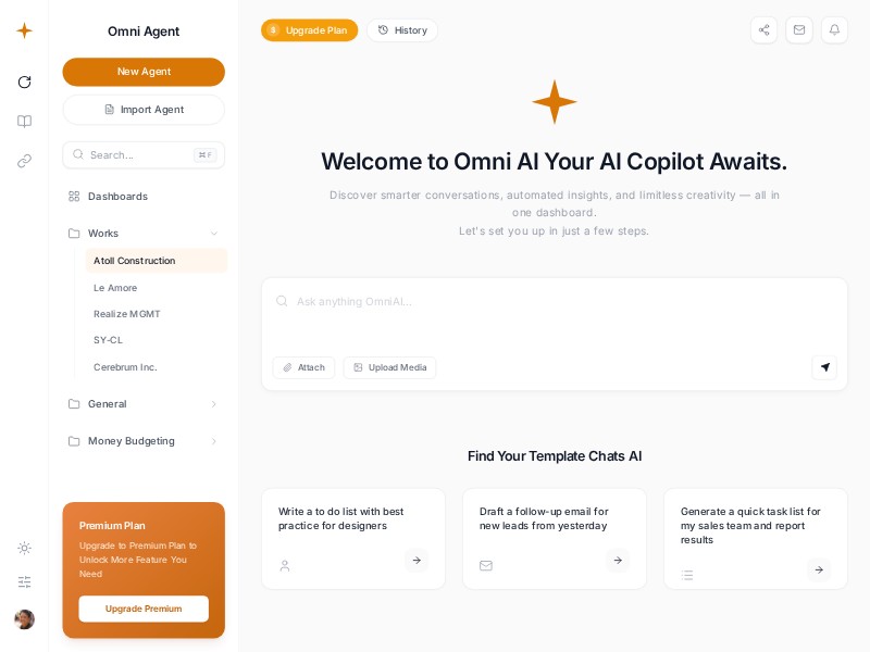 Preview for Omni Agent AI Dashboard Template