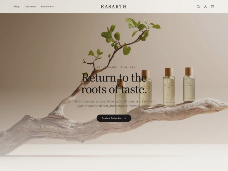 Preview for Organic Food E-commerce Landing Page Template