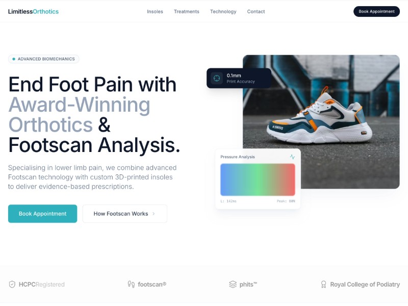 Preview for Orthotics Clinic Landing Page Template