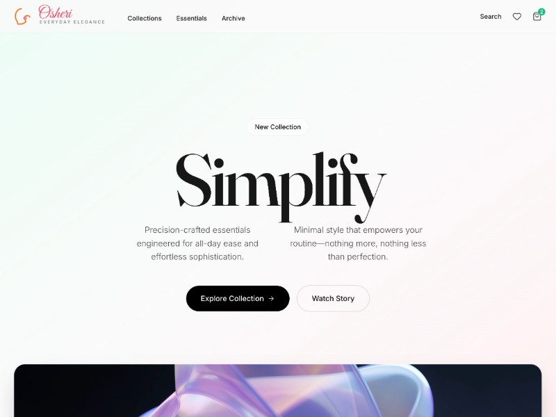 Preview for Fashion E-commerce Landing Page Template