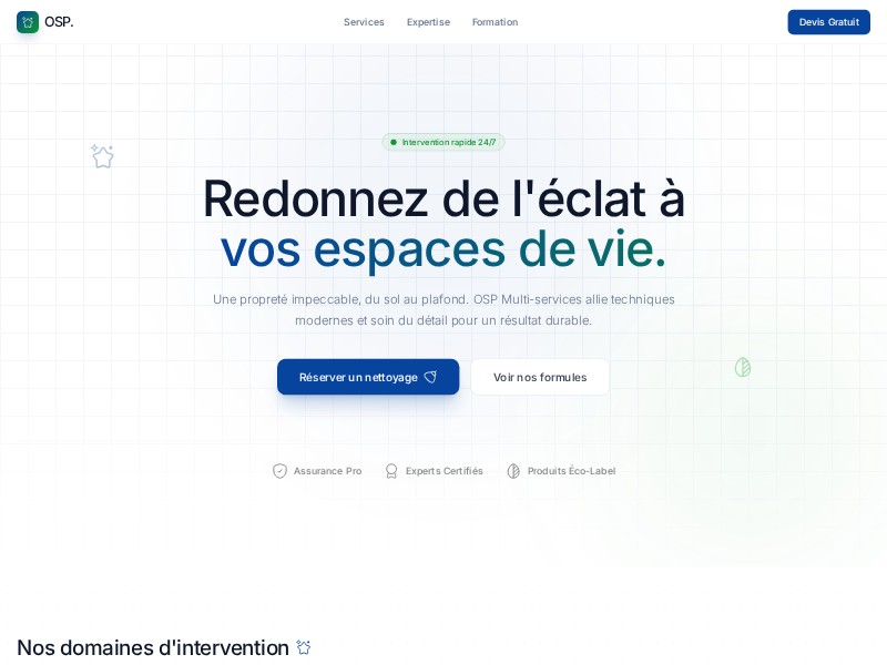 Preview for Cleaning Services & Training Landing Page Template