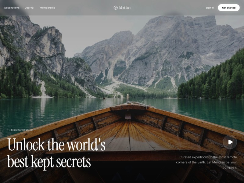 Preview for Adventure Travel Membership Landing Page Template