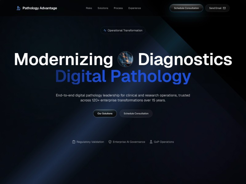 Preview for Digital Pathology Consulting Landing Page Template