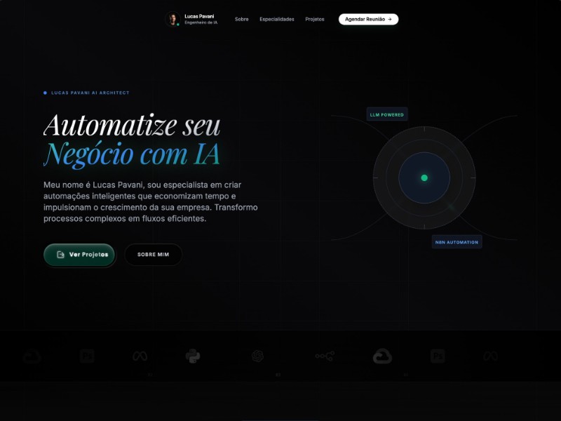 Preview for AI Architect Portfolio Landing Page Template