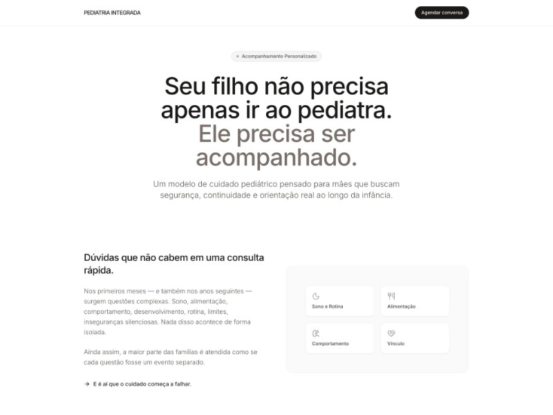 Preview for Pediatria Integrada Landing Page Template