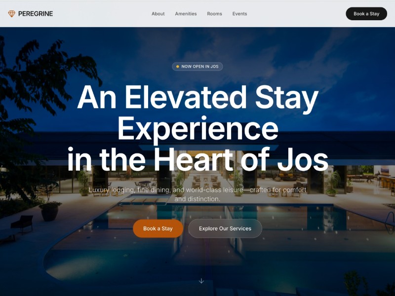 Preview for Luxury Hotel Landing Page Template