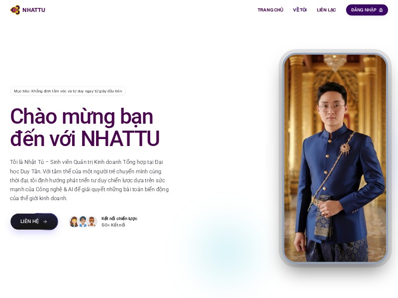 Preview for Personal Portfolio Landing Page Template for NHATTU