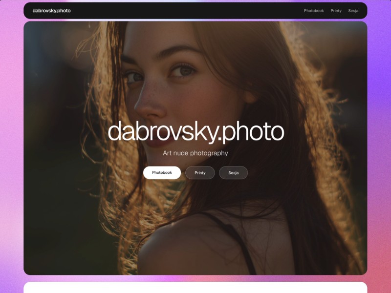 Preview for Art Nude Photography Portfolio Landing Page Template