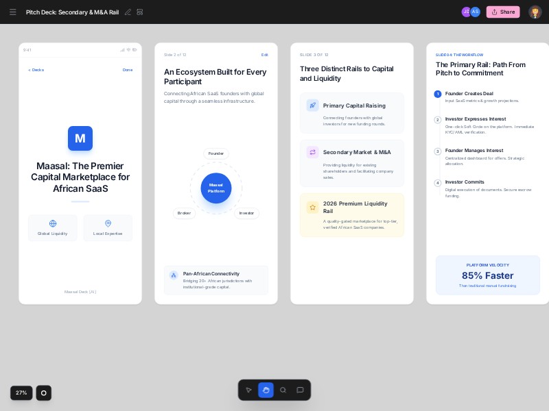 Preview for Pitch Deck Editor Web App Template
