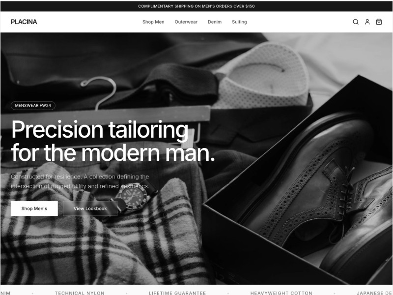 Preview for Men’s Fashion E-commerce 