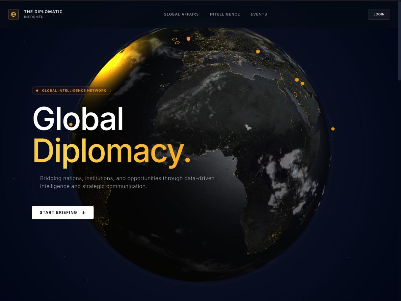 Preview for Global Diplomacy Landing Page Template