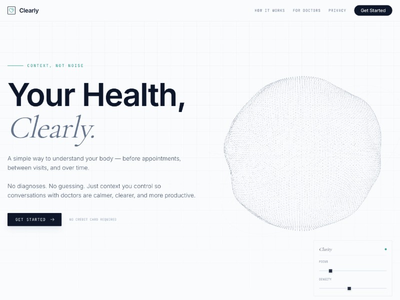 Preview for Health Tracking Landing Page Template