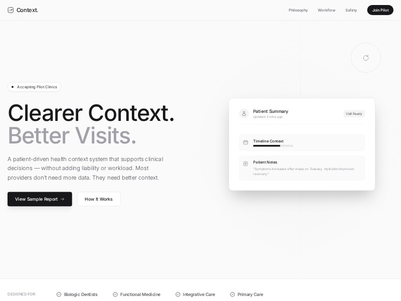 Preview for Patient-Driven Health SaaS Landing Page Template