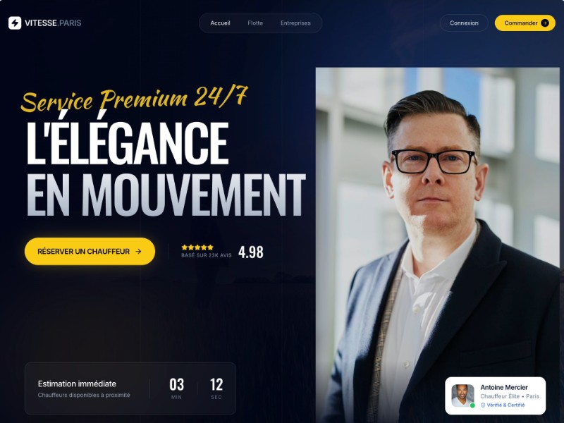 Preview for Chauffeur Service Landing Page Template