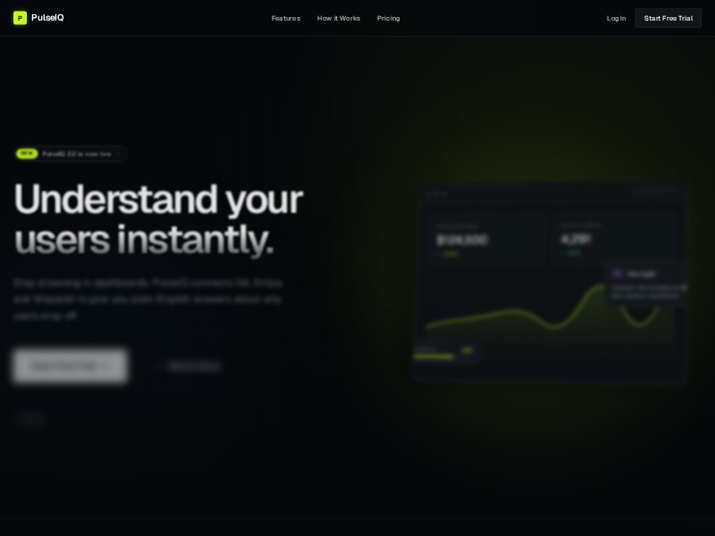 Preview for AI Analytics SaaS Landing Page Template