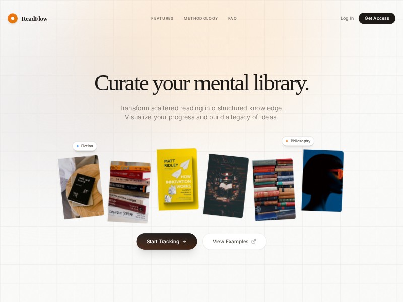 Preview for Reading Habit SaaS Landing Page Template