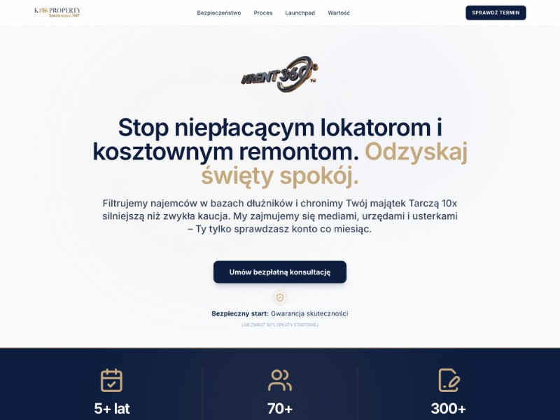 Preview for Real Estate Landlord Services Landing Page Template