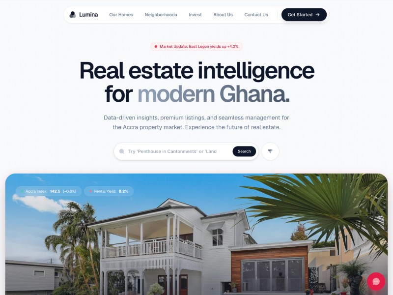 Preview for Accra Real Estate Landing Page Template