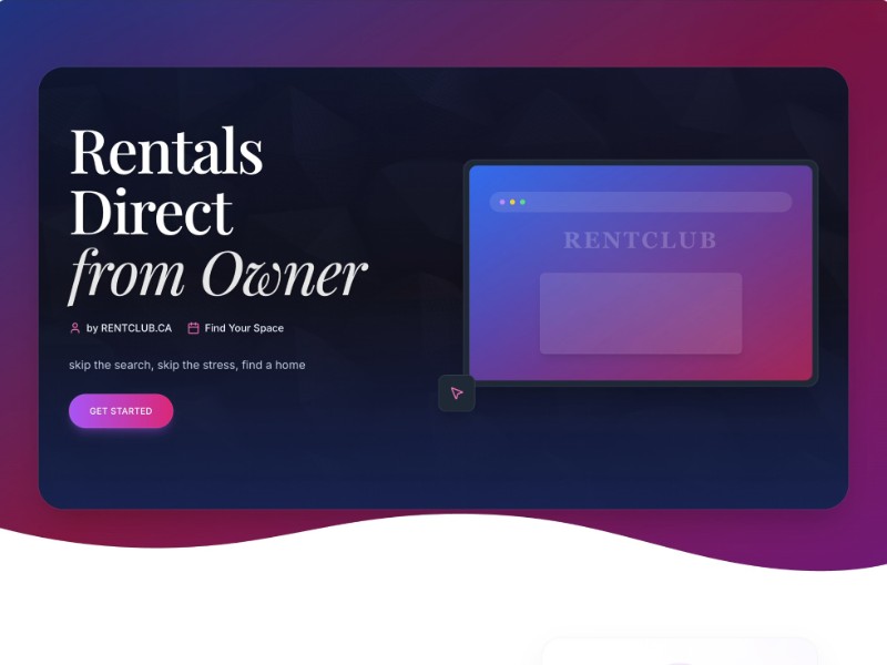 Preview for Rent Club Landing Page 