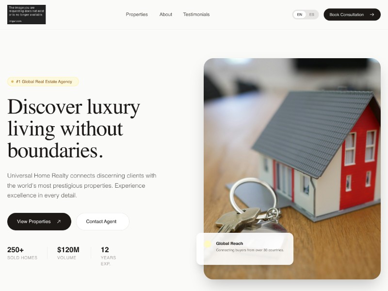 Preview for Real Estate Agency Landing Page Template