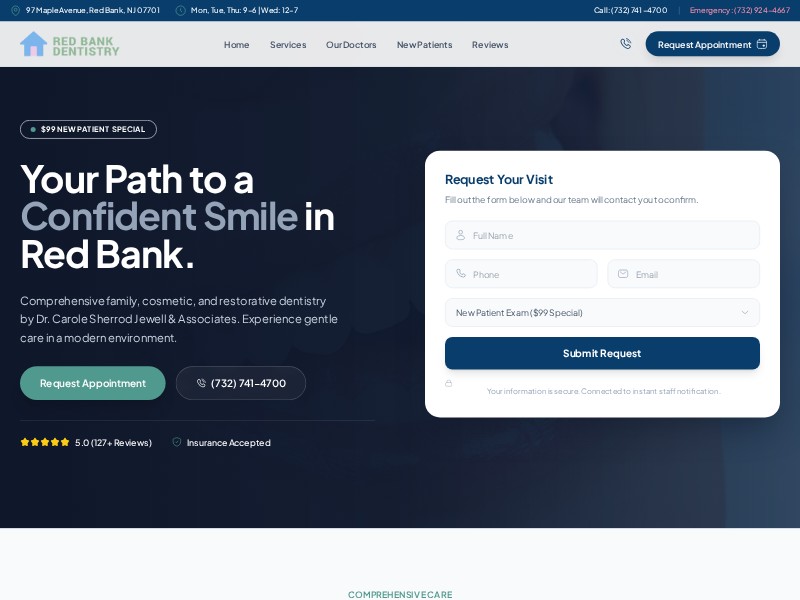 Preview for Dental Clinic Landing Page Template
