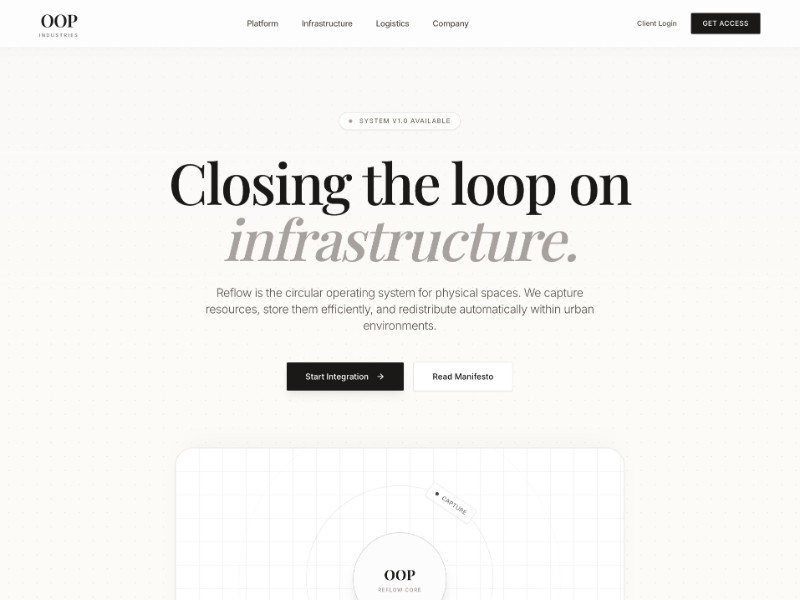 Preview for Infrastructure SaaS Landing Page Template