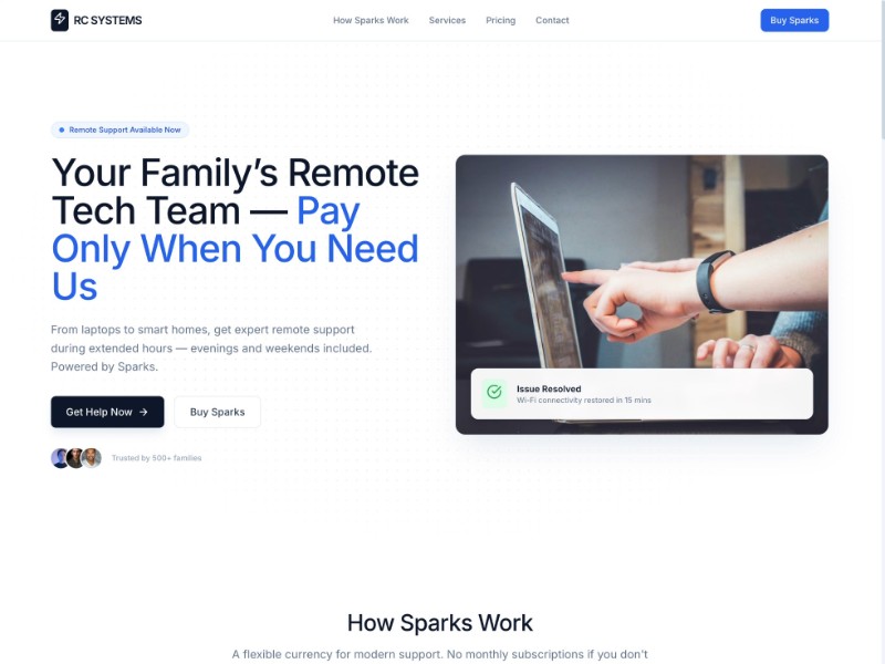Preview for Remote Tech Support Landing Page Template