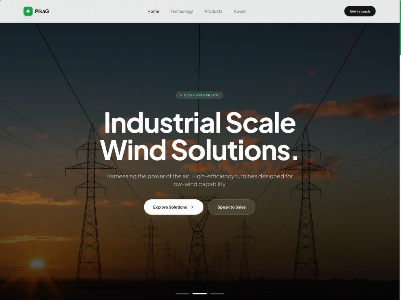 Preview for Renewable Energy Services Landing Page Template