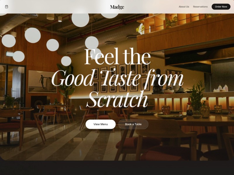 Preview for Fine Dining Restaurant Landing Page Template