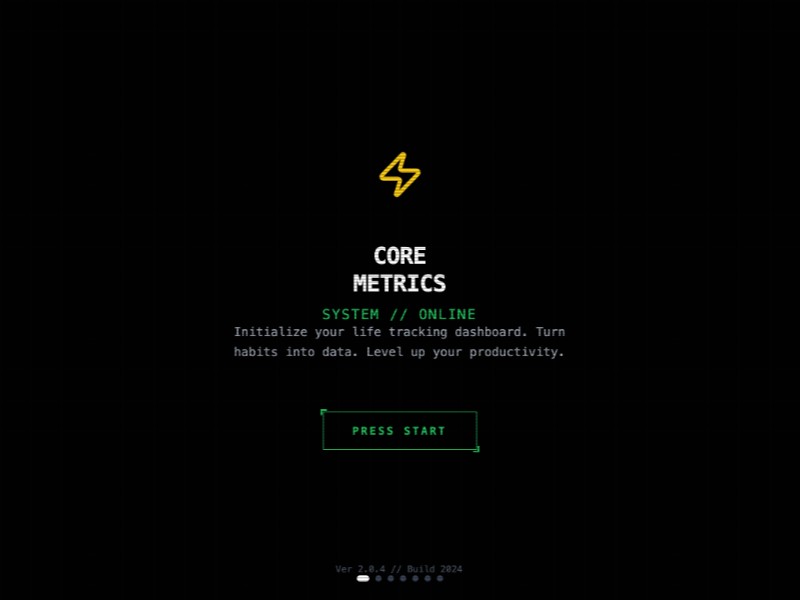 Core Metrics Dashboard UI Template