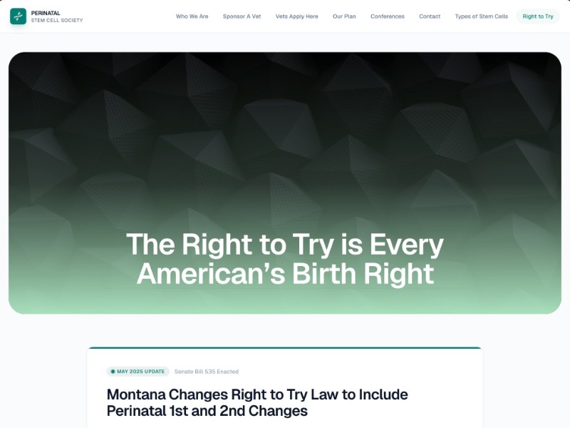 Preview for Right to Try Advocacy Landing Page Template