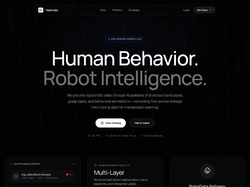 Preview for AI Robotics Data Landing Page Template