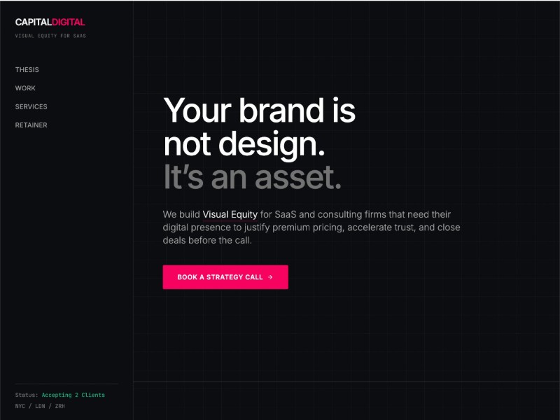 Preview for SaaS Visual Equity Agency Landing Page Template