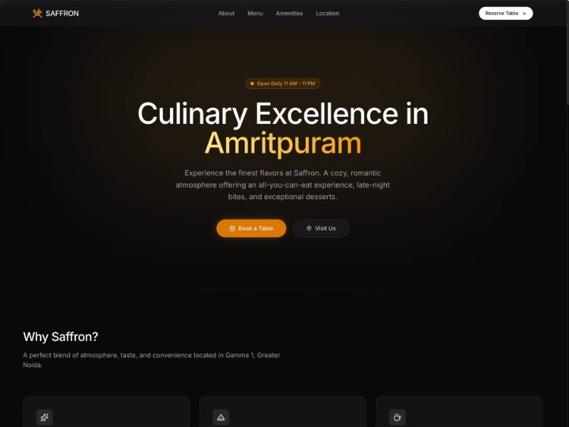 Preview for Restaurant Landing Page Template