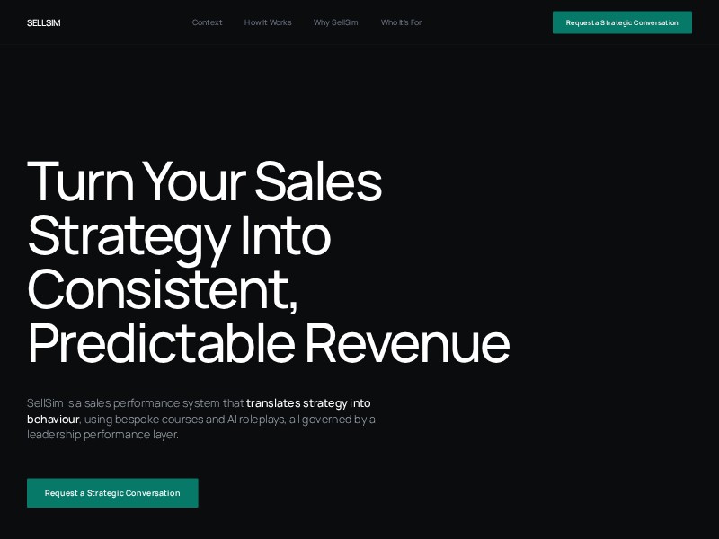 Preview for Sales Execution Landing Page Template