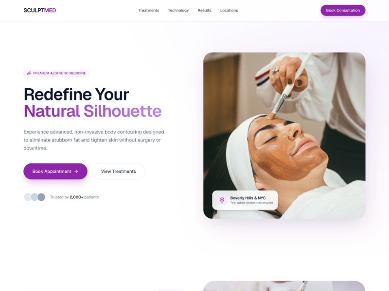 Preview for Medical Aesthetics Landing Page Template